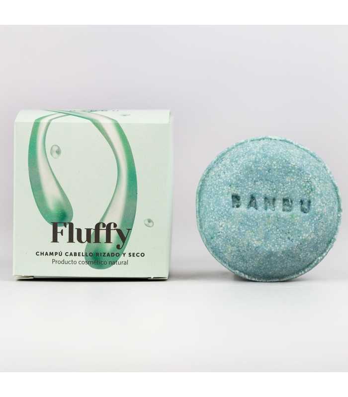 BANBU Champú sólido Curly Fluffy_detalle pastilla y packaging