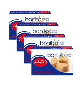 ARLEQUIN Bonito en Aceite de Oliva, Pack de 4 latas de 120gr (480 grs)