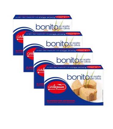 ARLEQUIN Bonito en Aceite de Oliva, Pack de 4 latas de 120gr (480 grs)