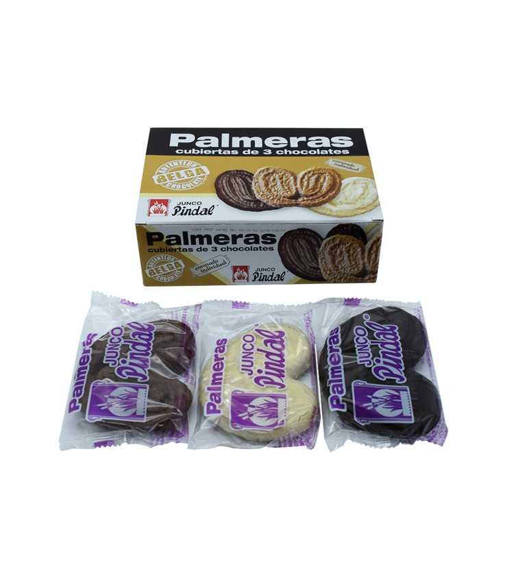 JUNCO PINDAL Palmeras de Hojaldre bañadas en 3 chocolates_3 tipos de chocolates