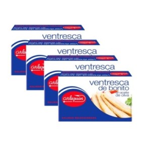 ARLEQUIN Ventresca de Bonito en Aceite de Oliva, Pack de 4 Latas de 120 grs (480 grs)
