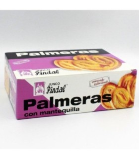 JUNCO PINDAL Palmera de Hojaldre Tradicional Tamaño mediano Envase Individual  12 Unds (Pack 2 Cajas de 6 Unds)