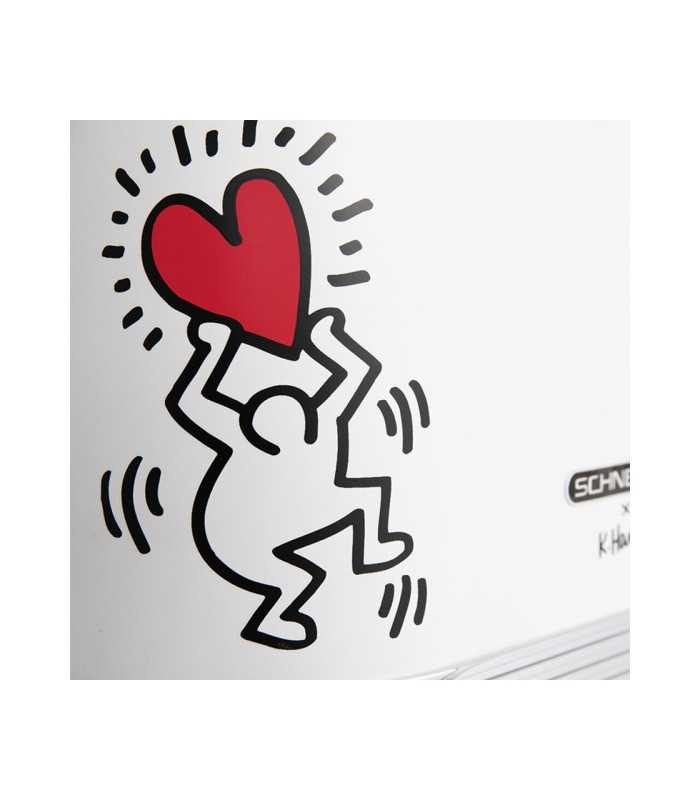 SCHNEIDER SCTO2KTECW Tostadora  2 Ranuras 815W Vintage  Colección Keith Haring, Blanco Mate Tech Art _detalle corazón