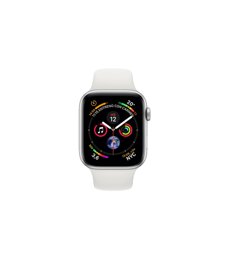 Apple Watch Series 4 GPS 40mm Aluminio Plata con Correa Deportiva Blanca REFURBISHED