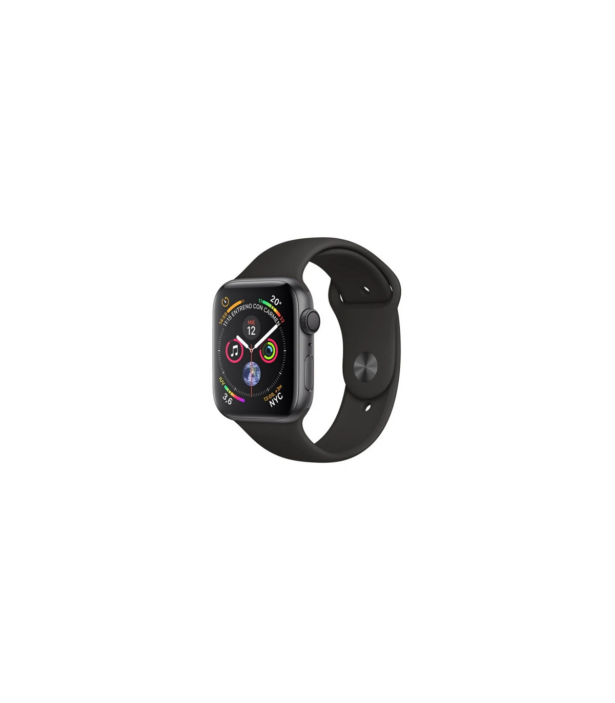 Apple Watch Series 4 GPS 44mm Aluminio Gris Espacial con Correa Deportiva Negra Reacondicionado