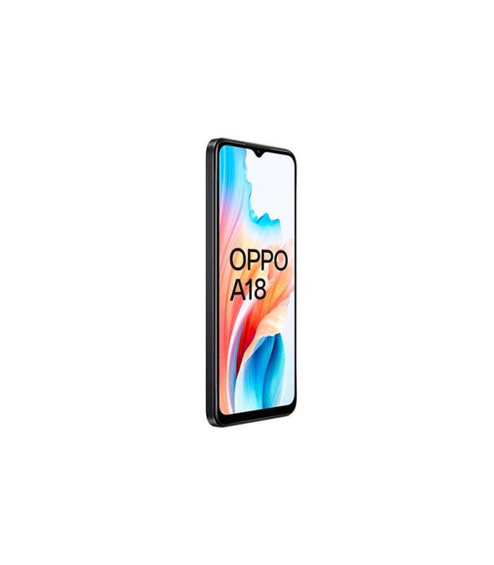 OPPO A18 - Smartphone Libre, 4GB+128GB, Pantalla HD+LCD 6.6", Cámara 8+2+5MP, Android, Batería 5000mAh, Carga 10W – Negro