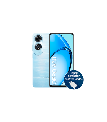 OPPO A60 4G - Smartphone Libre 16GB (8GB+8GB), 256GB, Cámara 50+2+8MP, Batería 5000mAh, Cargador Incluido - Azul