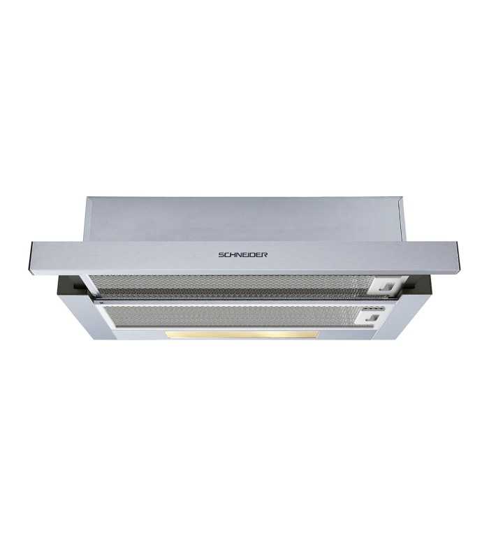 SCHNEIDER SCHT962AX Campana extraíble 90 cm, 620m³/h, 2 velocidades, Inoxidable