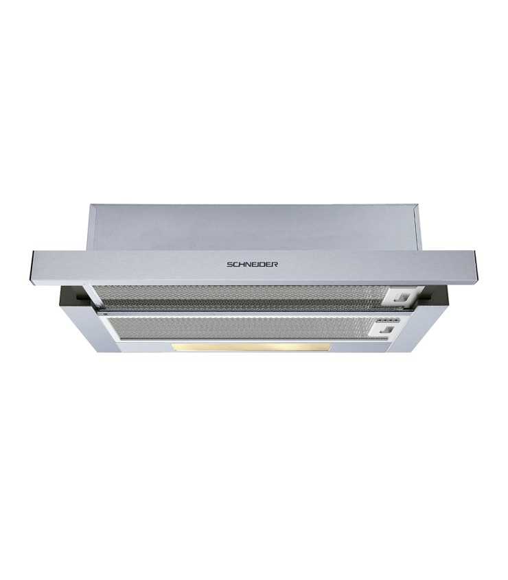 SCHNEIDER SCHT962AX Campana extraíble 90 cm, 620m³/h, 2 velocidades, Inoxidable