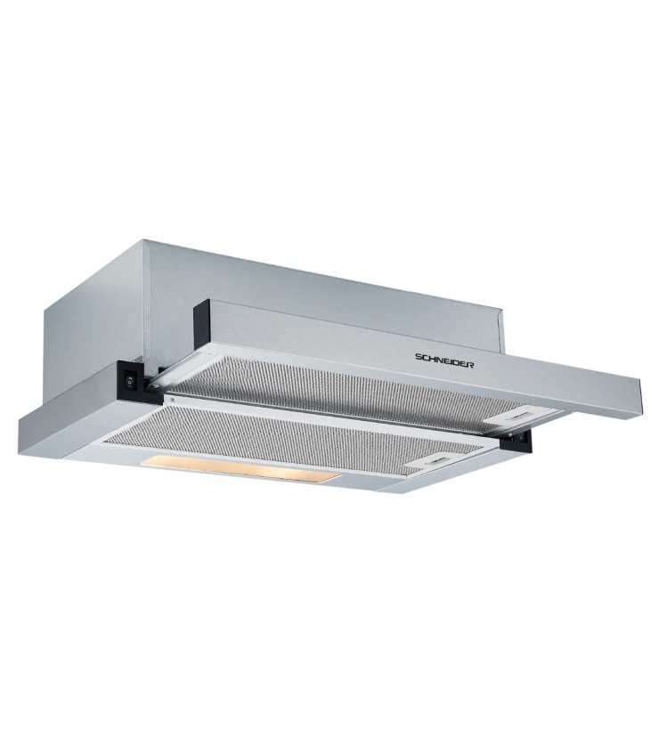 SCHNEIDER SCHT962AX Campana extraíble 90 cm, 620m³/h, 2 velocidades, Inoxidable
