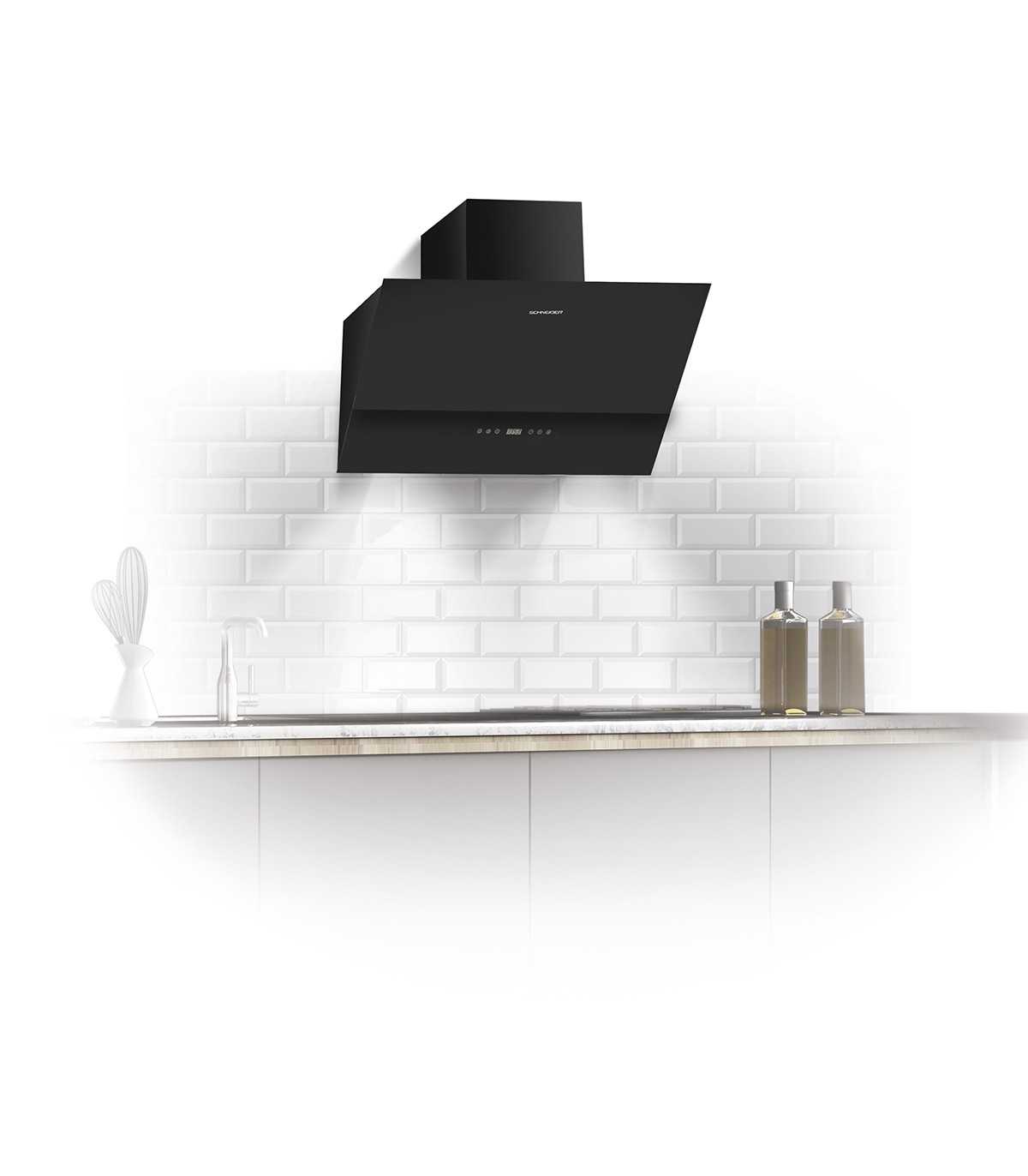SCHNEIDER SCHD2A90EBS Campana extractora 90 cm, 594 m³/h