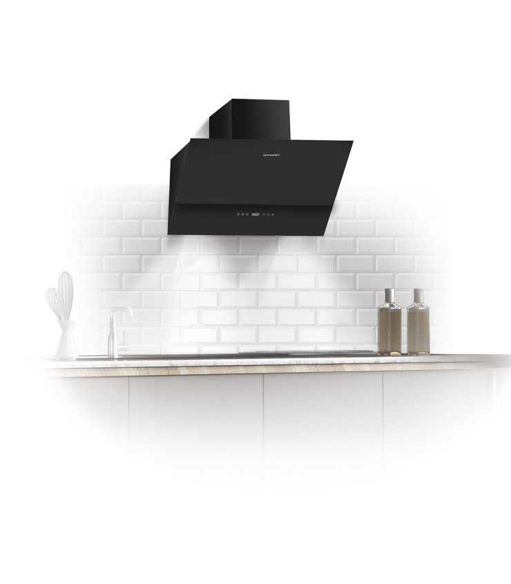 SCHNEIDER SCHD2A90EBS Campana extractora 90 cm, 594 m³/h
