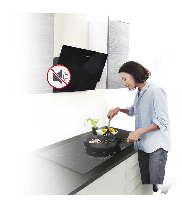SCHNEIDER SCHD2A90EBS Campana extractora 90 cm, 594 m³/h