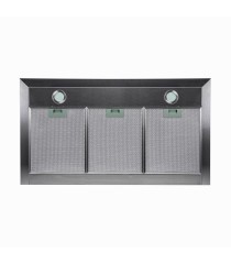 SCHNEIDER SCHB2A90EBX Campana extractora 90 cm, 594 m³/h, 3 velocidades, Negro/Inoxidable