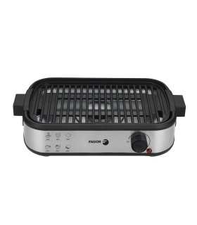FAGOR FGE1560 Parrilla Eléctrica 1800W con Extractor de Humo, Placa Antiadherente