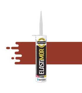 DITOSA - Mortero Sellador ELASTIMOR, Cemento express impermeable, color rojo óxido, tubo 310 ml