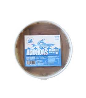 LA AMR SALADA LMSTAR  Anchoa del Cantábrico, Elaborada en Santoña, en Aceite de Oliva, Tarrina de 400 grs de 30 Filetes