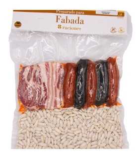 ARAMBURU 70706 Pack para Fabada Asturiana, Fabas y Compango, 8 Raciones, 1650 gr. Origen España, Sin Gluten, Sin Lactosa,