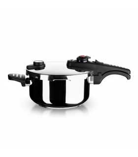 G-SOLA 50270 Olla a presión 4 L – Acero inoxidable 18/10, triple seguridad, niveles rápida y súper rápida