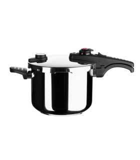 G-SOLA 50271 Olla a presión 6 L – Acero inoxidable 18/10, triple seguridad, niveles rápida y súper rápida