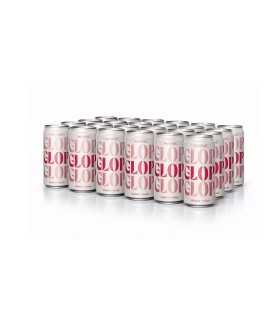 GLOP Vino Rosado Orgánico y Vegano en Lata 250ml Pack 24 | Garnacha Tinta | Ecológico CCPAE | 11% Vol España