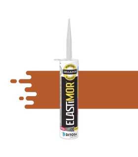 DITOSA - Mortero Sellador ELASTIMOR, Cemento express impermeable, color rojo teja, tubo 310 ml