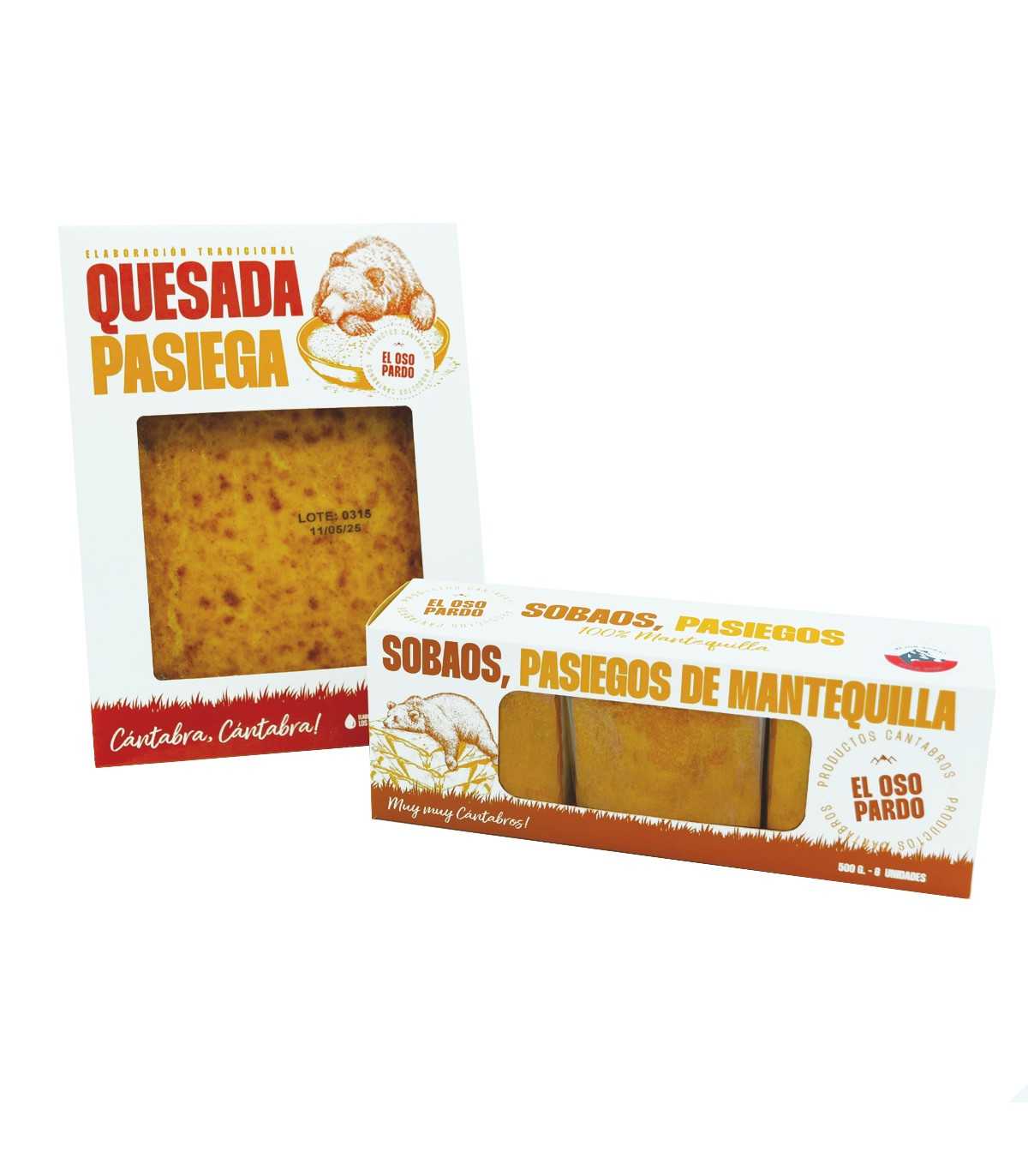 Sobaos Pasiegos y quesada El Oso Pardo