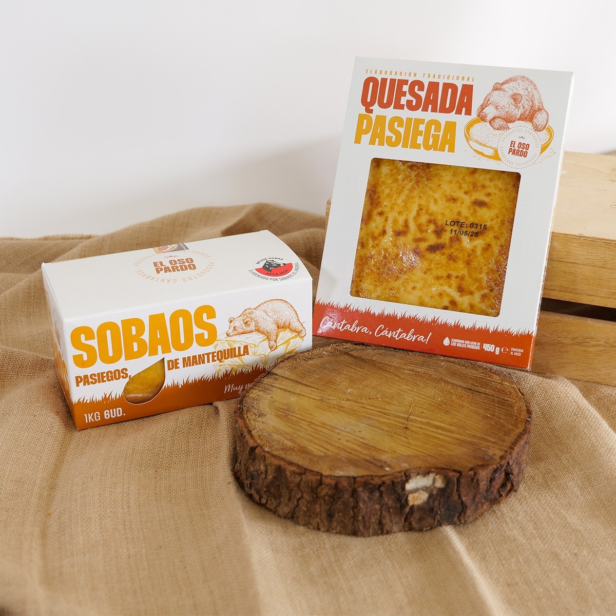 Sobaos Pasiegos y quesada El Oso Pardo