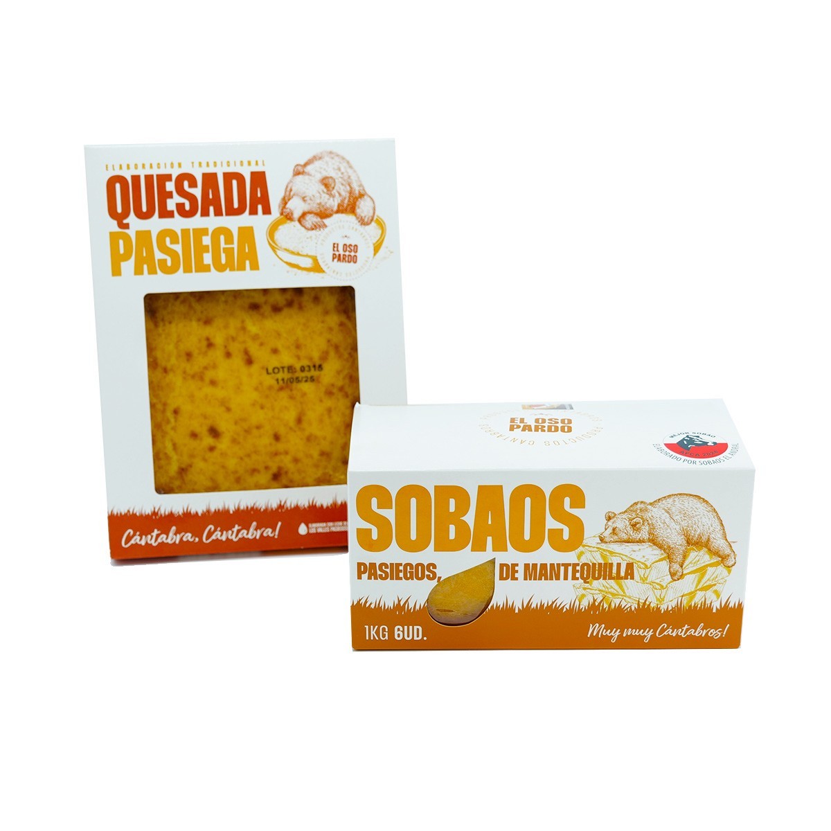 Sobaos Pasiegos y quesada El Oso Pardo