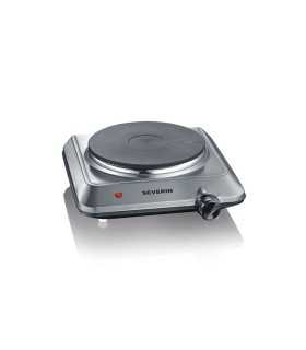 SEVERIN 1092 Placa de Cocina Portátil 1500W | Termostato Regulable | Acero Inoxidable | Fácil Limpieza