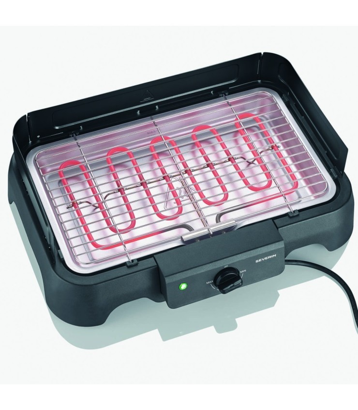 SEVERIN 8593 Barbacoa Eléctrica 2000 W Negro