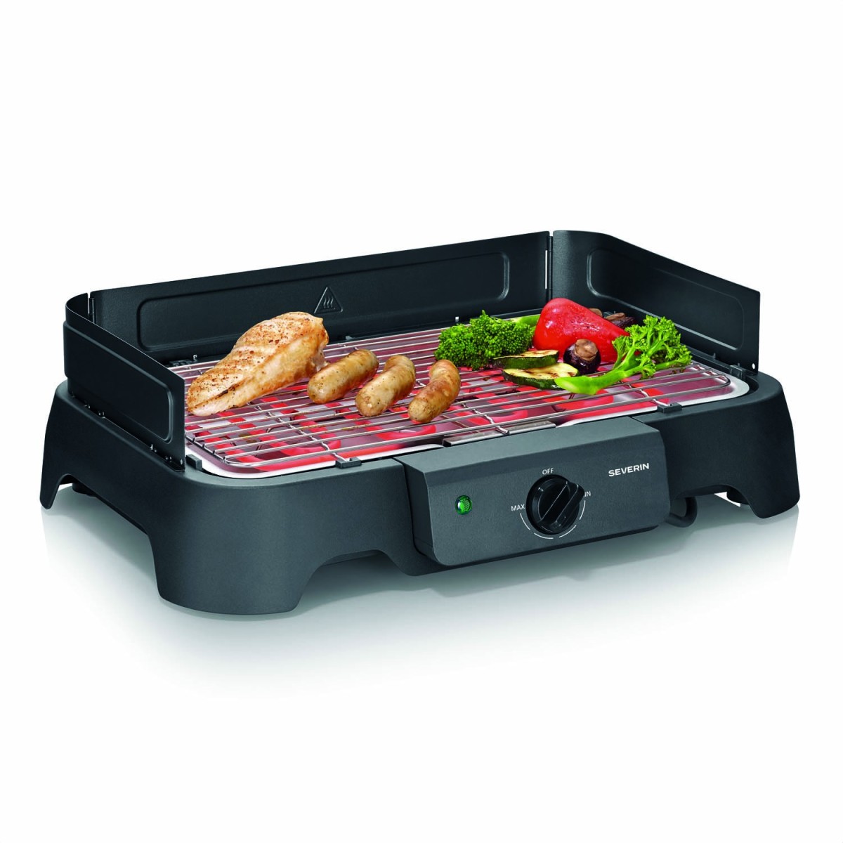 SEVERIN 8593 Barbacoa Eléctrica 2000 W Negro