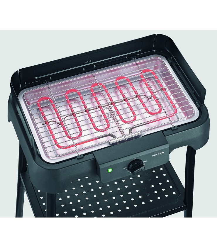SEVERIN 8596 Barbacoa Eléctrica 2000 W Negro