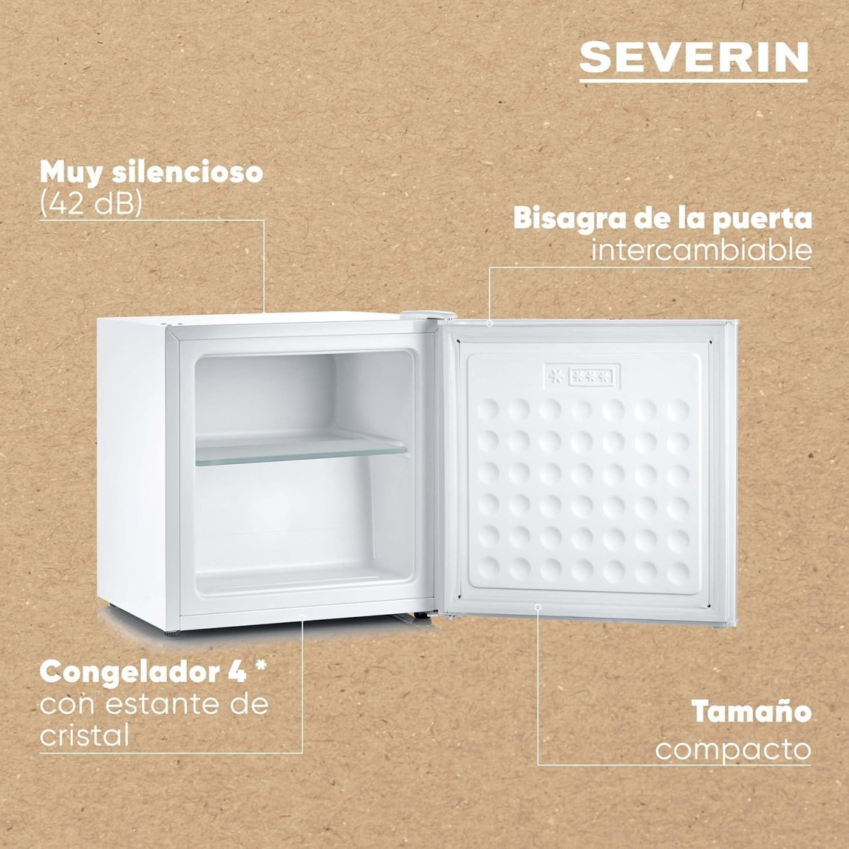 SEVERIN GB 8886 Congelador 31 litros 32 litros Blanco