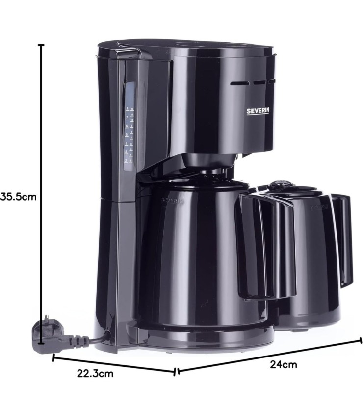 SEVERIN KA 9307 Cafetera de Goteo 1 litro 1000 W Negro