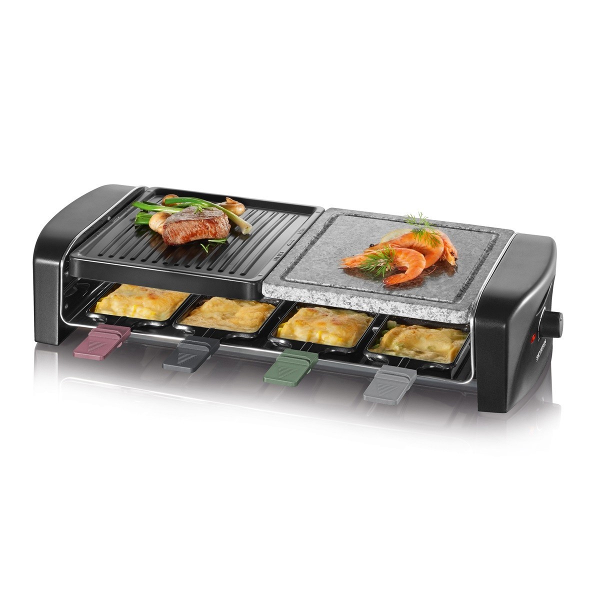 SEVERIN RG 9645 Raclette Grill 1400 W Negro