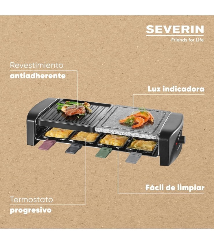 SEVERIN RG 9645 Raclette Grill 1400 W Negro